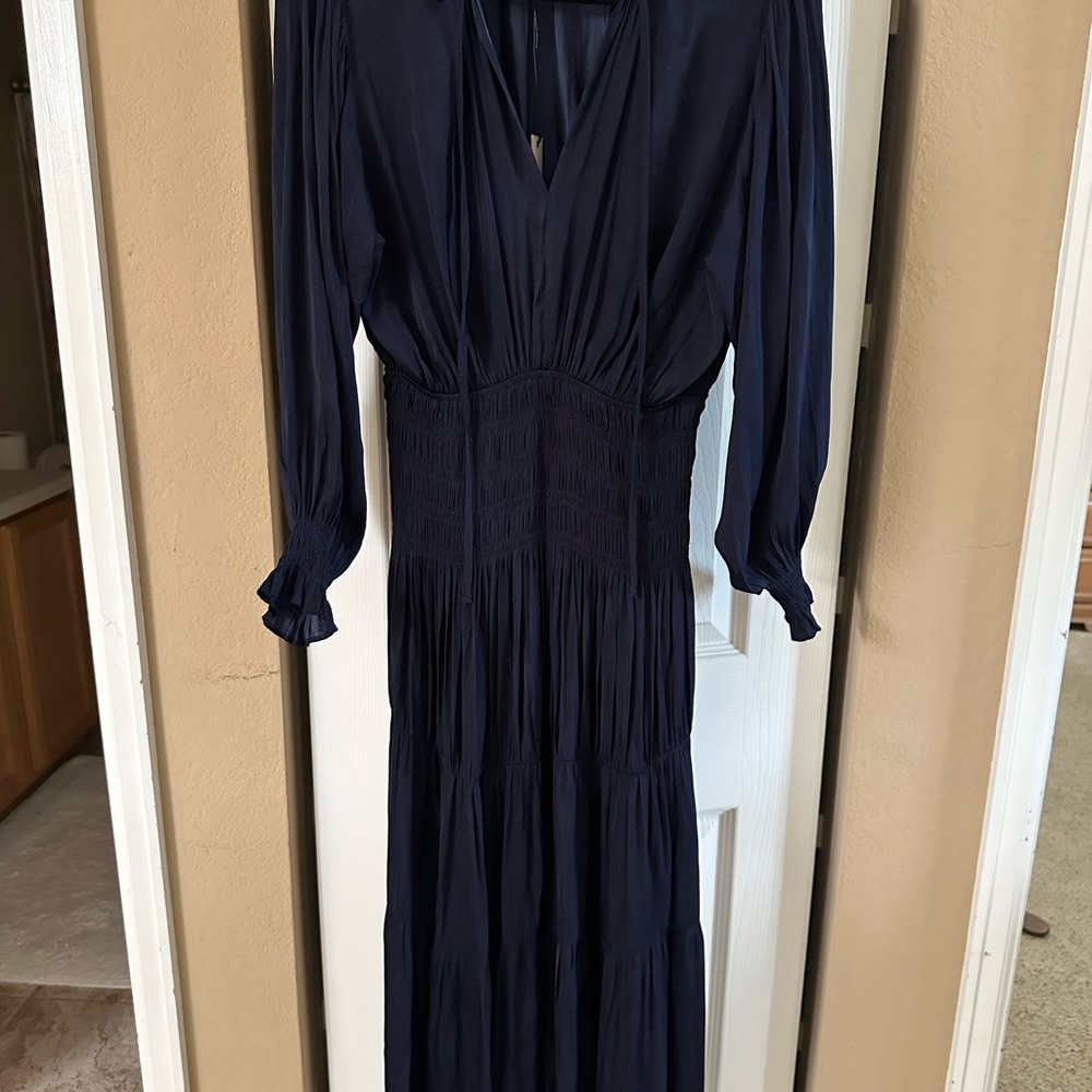 Elegant Navy Blue Maxi Dress